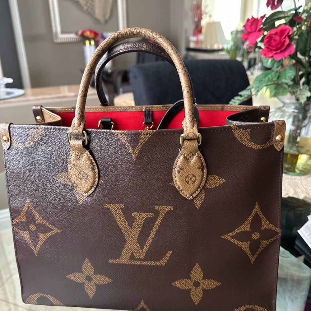 Louis Vuitton Brown and Gold Monogram Tote